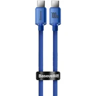 Kable USB - Baseus Crystal Shine Series kabel przewód USB do szybkiego ładowania i transferu danych USB Typ C - USB Typ C 100W 1,2m niebieski CAJY000603 - miniaturka - grafika 1