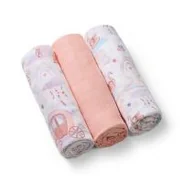 Pieluchy - Babyono Pieluszki muślinowe super miękkie różowe - miniaturka - grafika 1
