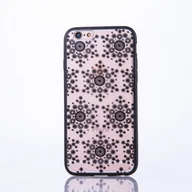 Etui i futerały do telefonów - Etui na telefon komórkowy Mandala do Apple iPhone 8 Etui ochronne z motywem płatków Pokrowiec na torbę Bumper Czarny - miniaturka - grafika 1