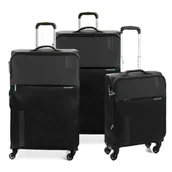 Walizki - Zestaw walizek RONCATO SPEED 416120 Czarne - miniaturka - grafika 1