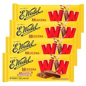 Czekolada - 4 x Czekolada Mleczna z wafelkami WW 245 g E.Wedel - miniaturka - grafika 1