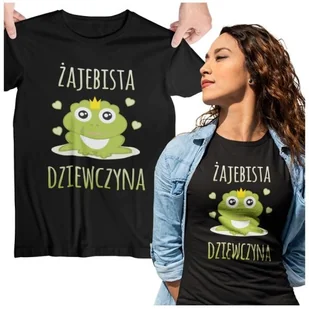 KOSZULKA DLA DZIEWCZYNY NA PREZENT ŚWIĄTECZNY ŻAJEBISTA DZIEWCZYNA - Gadżety dla niej i dla niego - miniaturka - grafika 2