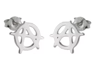 KOLCZYKI SREBRNE ZNAK ANARCHIA k2751 - 1g - Kolczyki - miniaturka - grafika 1
