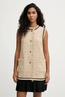 Sukienki - Karl Lagerfeld sukienka z domieszką wełny kolor beżowy mini prosta B1W13008 - miniaturka - grafika 1