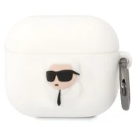 Akcesoria do słuchawek - Etui / Pokrowiec Karl Lagerfeld 3D Logo NFT Karl Head na Airpods 3 (KLA3RUNIKH) białe - miniaturka - grafika 1