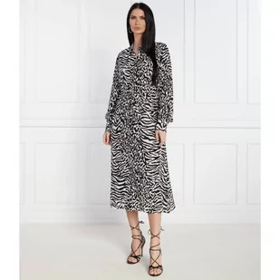 Karl Lagerfeld Sukienka z paskiem animal print - Sukienki - miniaturka - grafika 1