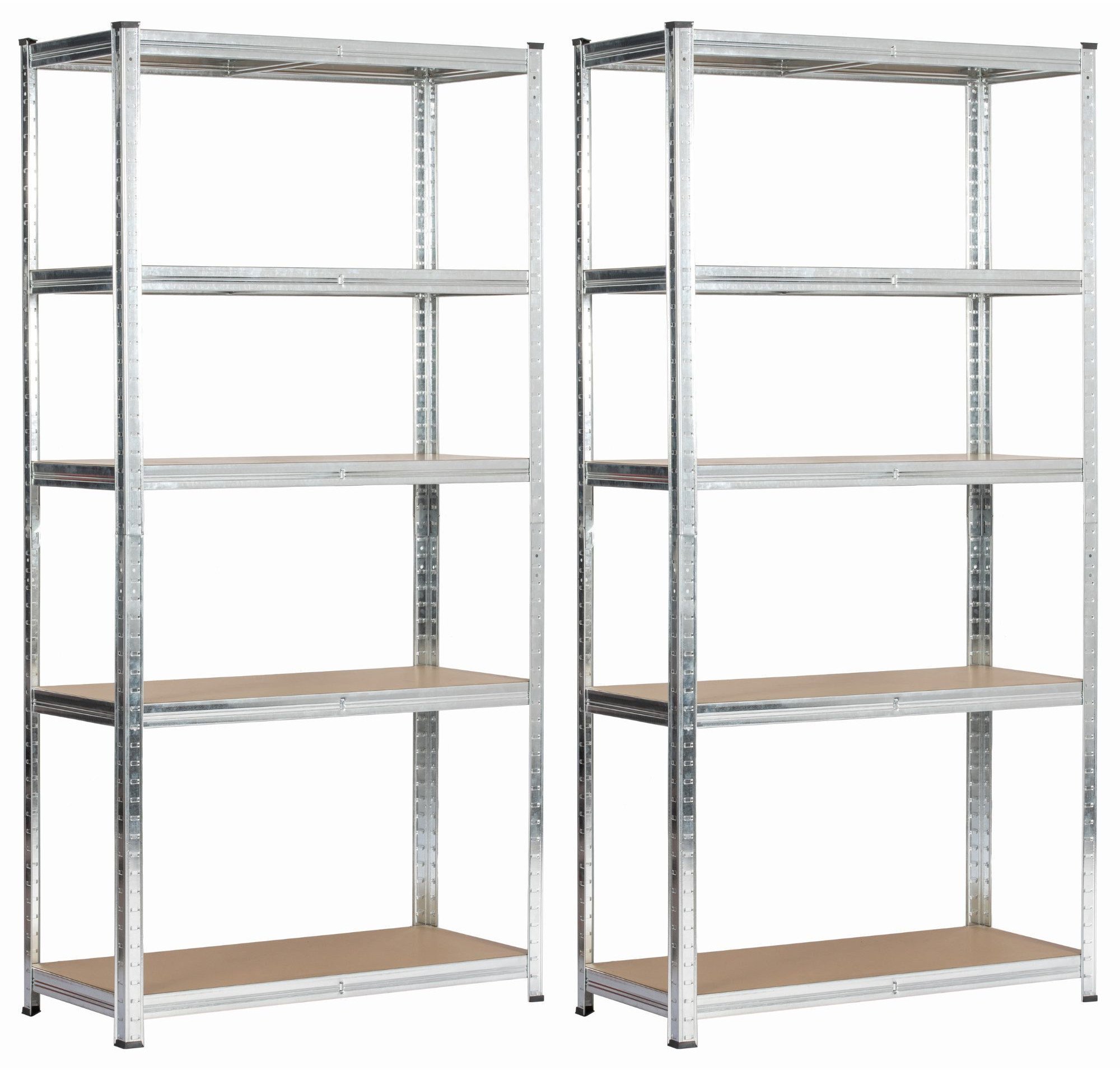 Fancy Garden 2x REGAŁ METALOWY 80x40x180 SREBRNY