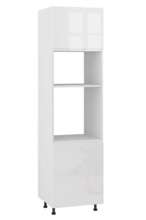 Rimini Słupek Pod Zabudowę Piekarnika/Mikrofalówki Wysoki Lewy Dpp-60-38-220 Hk-Xs Blum Biały Połysk - Meble kuchenne - miniaturka - grafika 1