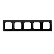 Klawisze i ramki - Ospel IMPRESJA Ramka pięciokrotna czarny metalik R-5Y/33 R-5Y/33 - miniaturka - grafika 1