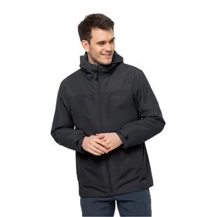 Męska kurtka Jack Wolfskin TAUBENBERG 3IN1 JKT M black - S - Kurtki męskie - miniaturka - grafika 1