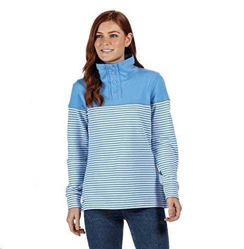 Regatta Damski kołnierz z guzikiem Camiola, niebieski pasek w paski, 20