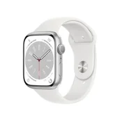 Smartwatch - Apple Watch 8 45mm GPS Silver Aluminium Case/White Sport Band - miniaturka - grafika 1