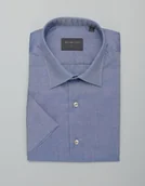 Koszule męskie - koszula canosa 00428 krótki rękaw niebieski slim fit - miniaturka - grafika 1