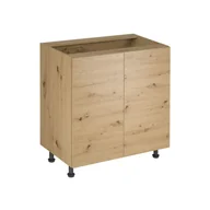 Szafki kuchenne - Szafka Dolna Stojąca 2 Drzwi D80 Langen Gała Meble Dąb Artisan, Brak - System Push to Open - miniaturka - grafika 1