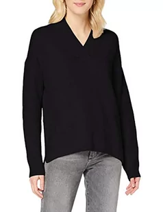 G-STAR RAW Damski sweter Laviox z dekoltem w serek luźny dzianinowy, Czarny (Dk Black D17746-c459-6484), M - Swetry damskie - miniaturka - grafika 1