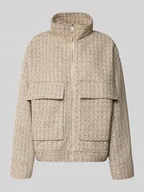 Płaszcze męskie - Kurtka ze stójką i kieszeniami z patką - miniaturka - grafika 1