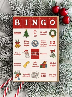 BINGO ŚWIĄTECZNE / kartka bożonarodzeniowa - Kartki okolicznościowe i zaproszenia - miniaturka - grafika 1