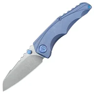 Scyzoryki - KUBEY Steeltle Stonewashed M390 Ostrze Niebieski Tytanowy Framelock KB390C - miniaturka - grafika 1