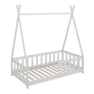 Łóżka - Vitalispa Łóżko tipi Susanna, Biały, 80x160 cm z zabezpieczeniem przed wypadnięciem - miniaturka - grafika 1