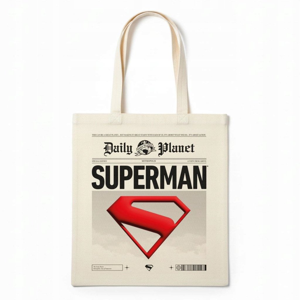 Superman Daily Planet torba na zakupy, torba zakupowa 40 cm