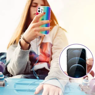 Kingxbar Ombre etui pokrowiec iPhone 12 Pro Max wielokolorowy - Etui i futerały do telefonów - miniaturka - grafika 7