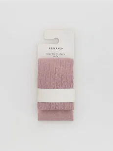 Reserved - Bawełniane rajstopy - brudny róż - Buciki dla niemowląt - miniaturka - grafika 1