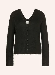 Calvin Klein Kardigan Z Dodatkiem Alpaki schwarz - Swetry damskie - miniaturka - grafika 1