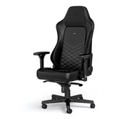 Fotele gamingowe - Noblechairs HERO Black Platinum White Gamingowy do 150kg Skóra ECO Czarno-biały - miniaturka - grafika 1