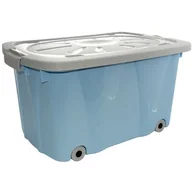 Pudła i pojemniki do przechowywania - Pojemnik kliper 58 x 37 x 30,5 cm niebieski pastel - miniaturka - grafika 1