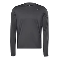 Koszulki męskie - Reebok Męska koszulka treningowa z długim rękawem, zielona, XS, ZIELONY, XS - miniaturka - grafika 1