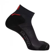 Skarpetki i podkolanówki sportowe - Skarpety Salomon Speedcross Ankle Ebony / Racing Red - miniaturka - grafika 1