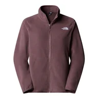 Bluzy sportowe damskie - Bluza damska The North Face 100 Glacier Full-Zip Fleece 0A8D2FBQ71 - bordowa - miniaturka - grafika 1