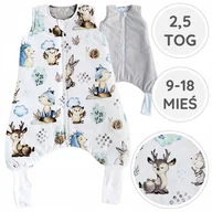 Śpiworki dla dzieci - ŚPIWOREK ZE SKARPETKAMI NOGAWKAMI OCIEPLANY 2.5 TOG BAWEŁNA Roz.S BabyU - miniaturka - grafika 1