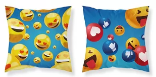 Detexpol Poszewka 40x40 bawełniana emotki MF014_20220409115107 - Poszewki na poduszki - miniaturka - grafika 1