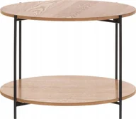 Ławy i stoliki kawowe - Stolik kawowy dwupiętrowy z MDF, Ø 55 cm - miniaturka - grafika 1