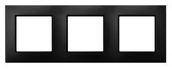 Klawisze i ramki - Ospel SA ARIA Ramka potrójna czarny metalik - miniaturka - grafika 1
