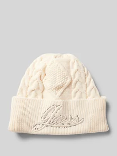 Czapka beanie z wyhaftowanym logo model ‘ROSELYN’ - Czapki damskie - miniaturka - grafika 1
