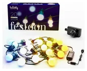 Systemy inteligentnych domów - Twinkly Festoon Lights 20 LED AWW black wire Plug F EU type 10 m - miniaturka - grafika 1