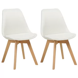 Zestaw 2 krzeseł do jadalni złamana biel DAKOTA II - Krzesła - miniaturka - grafika 1