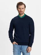 Swetry męskie - United Colors Of Benetton Sweter 1098U1I76 Granatowy Regular Fit - miniaturka - grafika 1