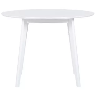 Beliani Stół do jadalni 100 cm biały ROXBY - Ławy i stoliki kawowe - miniaturka - grafika 1