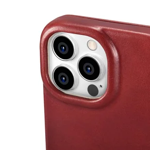 iCarer CE Oil Wax Premium Leather Folio Case skórzane etui iPhone 14 Pro Max z klapką magnetyczne MagSafe czerwony (AKI14220708-RD) - Etui i futerały do telefonów - miniaturka - grafika 13