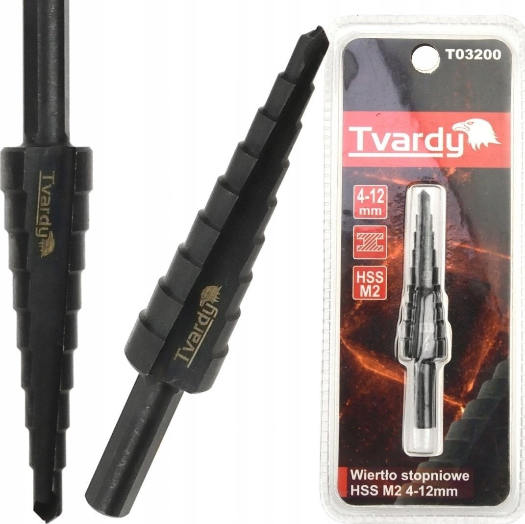 Tvardy Wiertło Wiertło stopniowe HSS M2 TiAlN 4-12mm 200