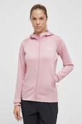 Bluzy damskie - Salewa bluza sportowa Puez Polarlite kolor różowy z kapturem gładka - miniaturka - grafika 1