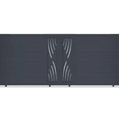 Bramy garażowe - CASANOOV BRAMA przesuwna 4m ARLBERG wys. 160cm aluminium szare - miniaturka - grafika 1