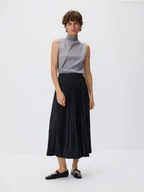 Spódnice - Reserved - Plisowana spódnica midi - czarny - miniaturka - grafika 1