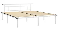 Łóżka - Białe metalowe łóżko małżeńskie 180x200 cm G6-M01 - miniaturka - grafika 1