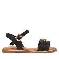 Buty dla dziewczynek - Sandały Tommy Hilfiger T3A2-33778-0326 M Czarny - miniaturka - grafika 1