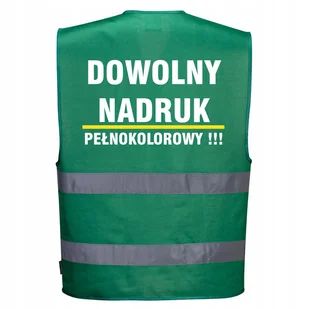 Kamizelka odblaskowa zielona 100szt PORTWEST - z dowolnym nadrukiem - Odzież robocza - miniaturka - grafika 1