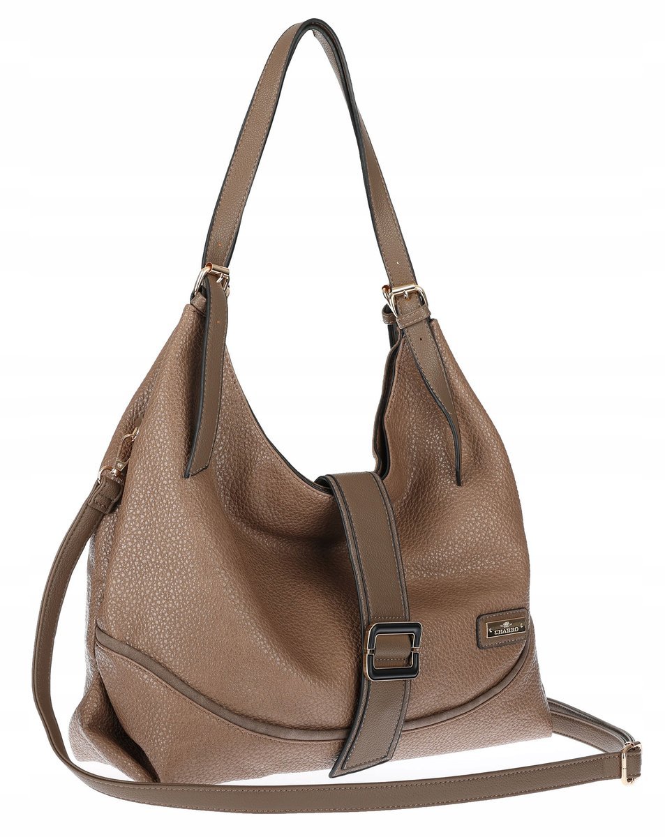 Torebka Damska listonoszka worek torba na ramię duża pojemna CH7712 Beżowa